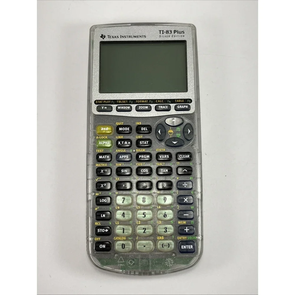 Texas Instruments TI-83-PLUS Graphing Calculator Silver Edition Handheld Tested - Picture 4 of 6